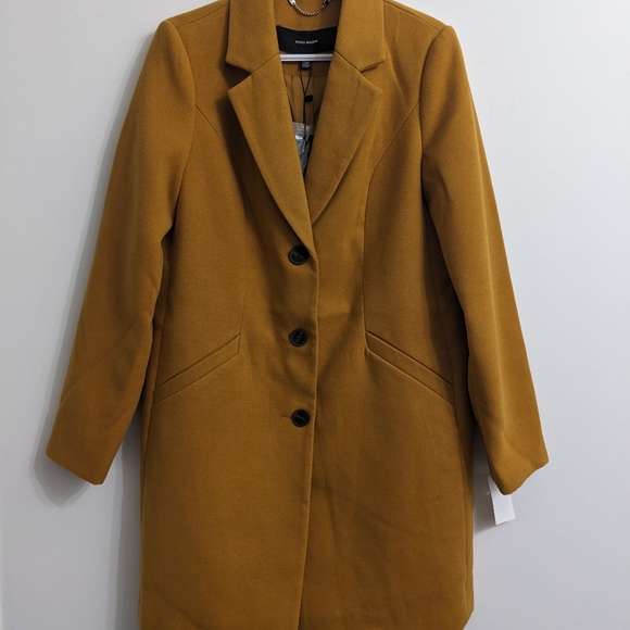 Mustard yellow longline coat - Picture 4 of 5